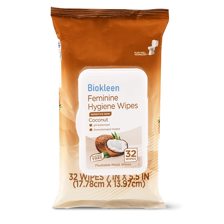 Biokleen Private Label Natural 100% Vegan Body Disposable Sex Feminine تنظيف عباءة تنظيف البشرة النسائية من يووني هازيل