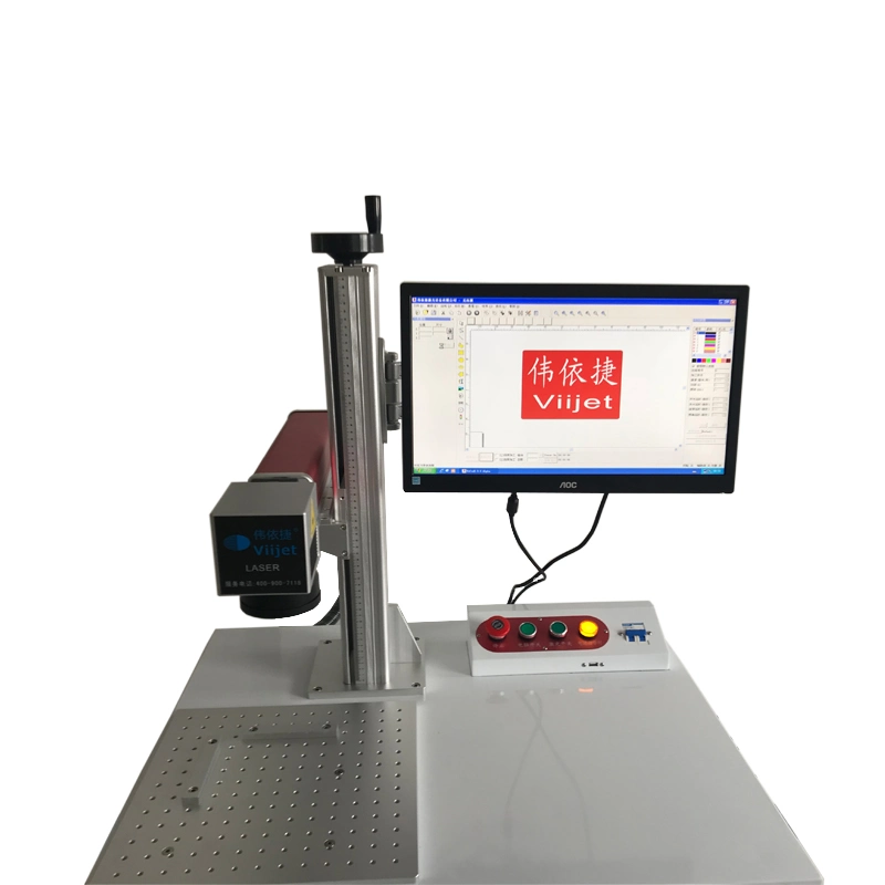Desktop Fiber Laser Marking Machine/High Speed Laser Machine/Laser Engraving Machine for Metallic/Hardware Tools/Aluminum Cans/Plastic Bottles/PVC Pipe/HDPE