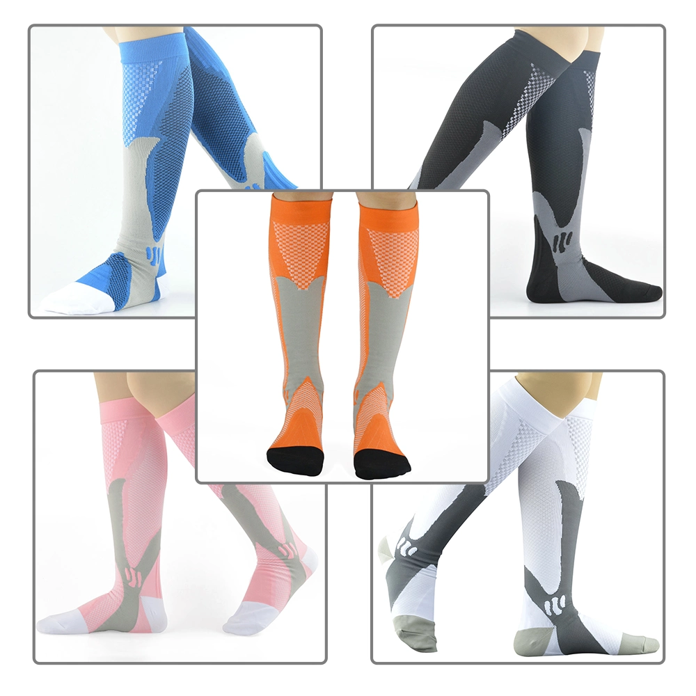 Men Women Sports Running Compression Stockings Socks for Marathon Cycling Football