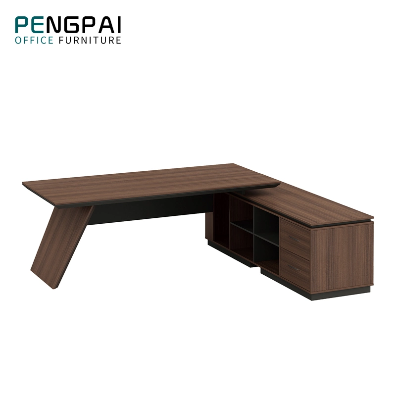 Pengpai Executive Modular Table Office Hotsale Functional Executive Table Specifications with Oblique Legs