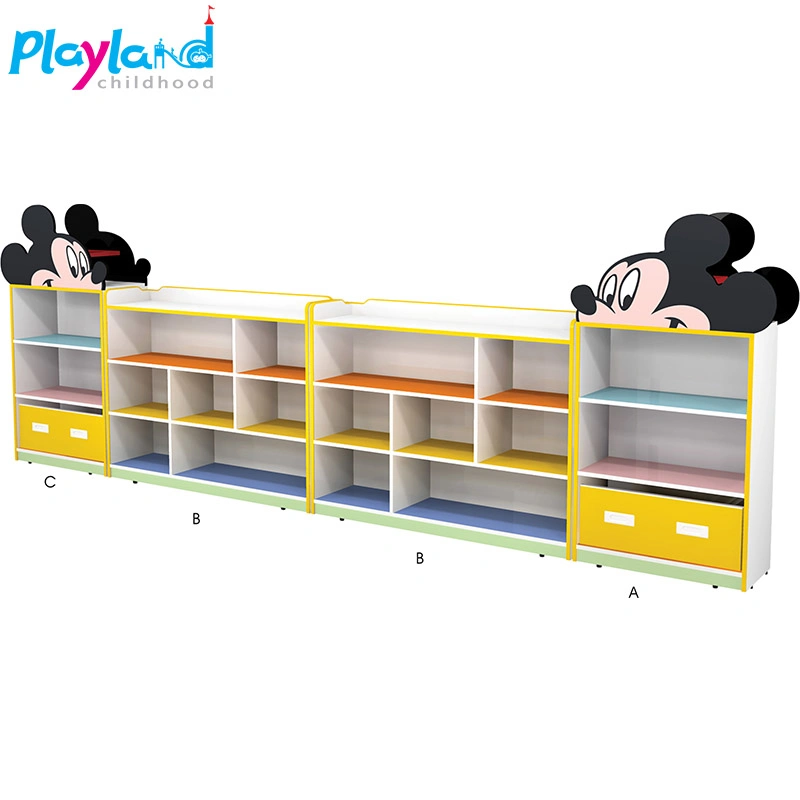 Cartoon Style Children School Furniture of Small Bookshelf for Sales