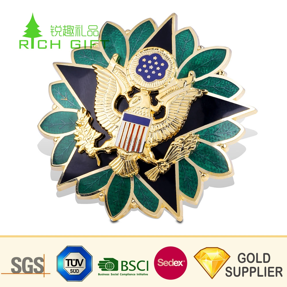 Best Selling Products in USA Custom Metal Zinc Alloy Embossed 3D Silver Plating Eagle Lapel Pins