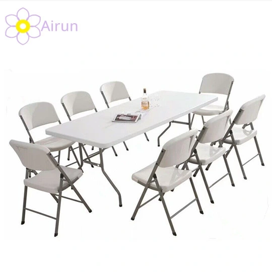 Wholesale/Supplier Outdoor Garden Furniture 6FT X 2.4FT Rectangle White Outdoor Plastic HDPE Folding Foldable Table for Parites Events Wedding