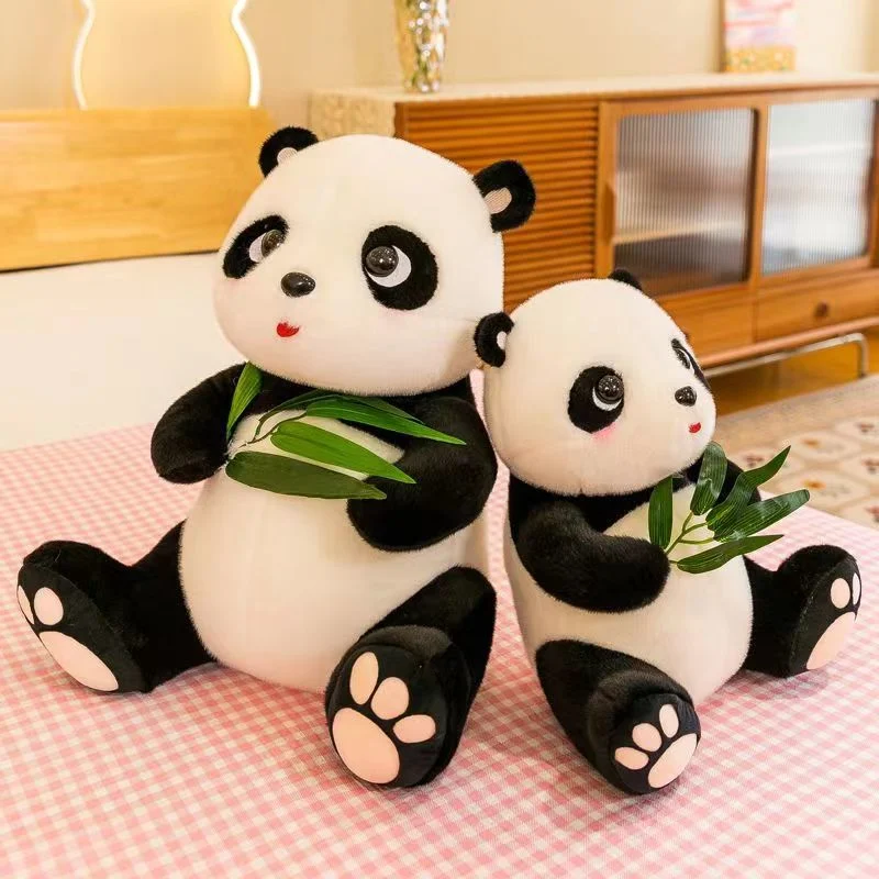 Panda segurando o bambu Bonecos brinquedos de pelúcia Imitação Red Panda Bonecos engraçado e Bonitinha crianças dons de aniversário