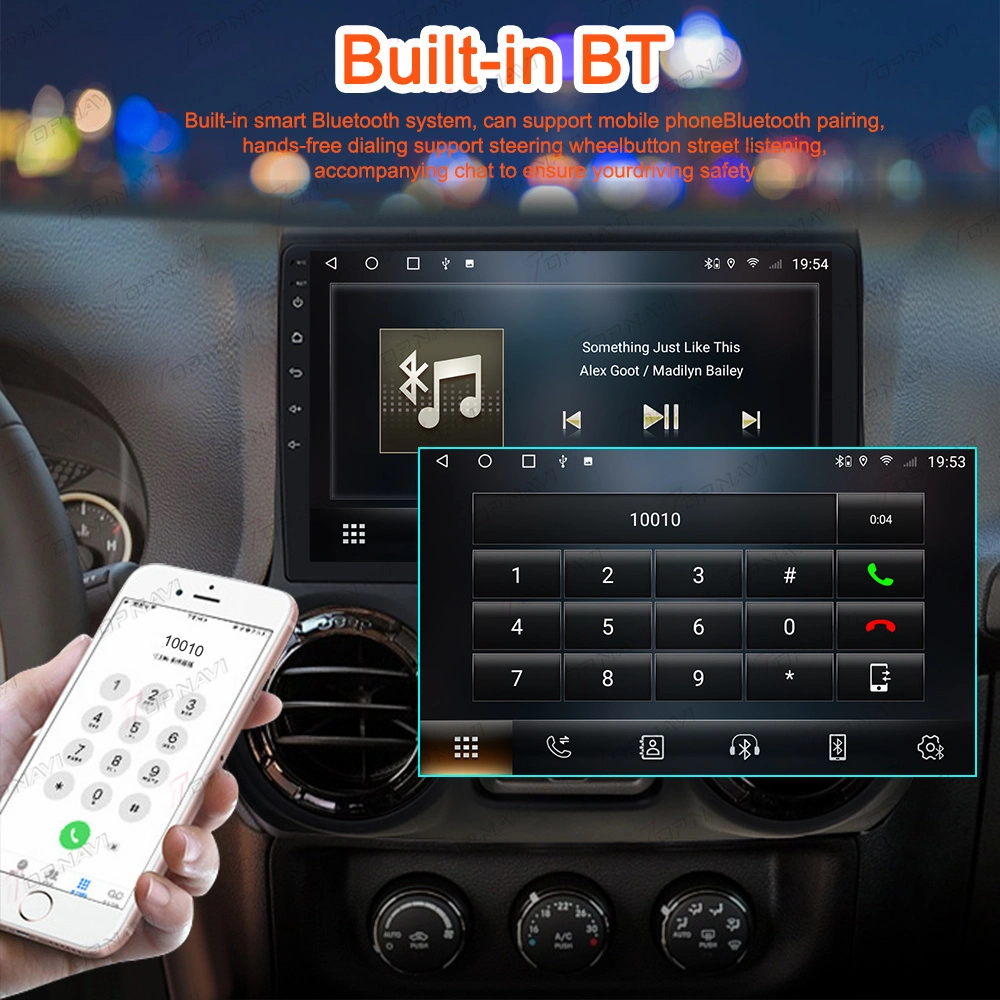 Full Touch Screen Android Car Video Player for Jeep Universal Car Model GPS Wireless Car Rear Camera View Multimedia Player