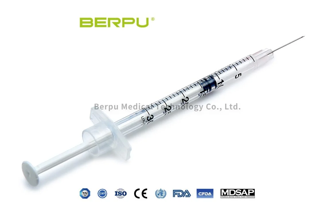 Eo Sterile Disposable Medical Blister or 10PCS Polybag Package Diabetes 1ml 0.5ml 0.3ml Insulin Syringe with Fixed Needle 29g 30g 31g*6mm