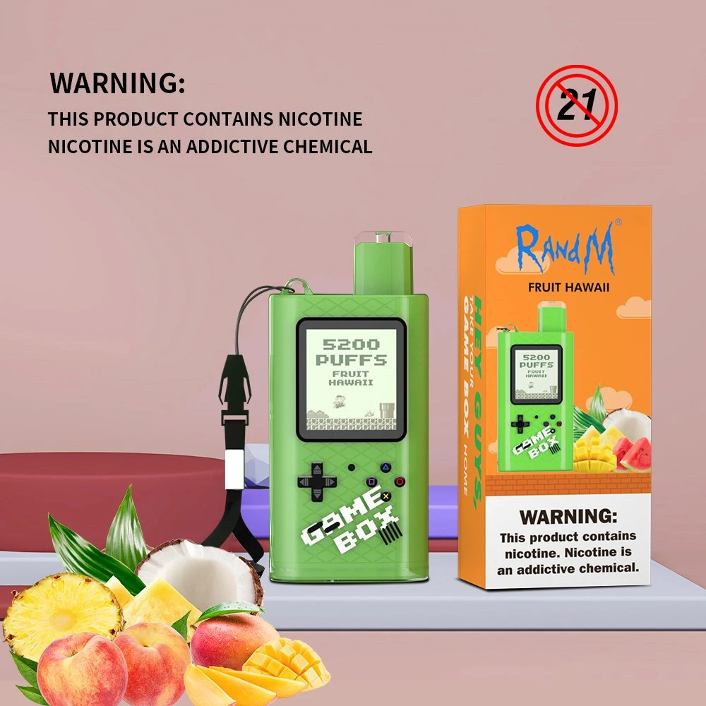 Randm Game Box E Cigarette 5200 Puffs 12 Ml Ejuice Wholesale I Vape Disposable Vape Pen Hookah Game Box