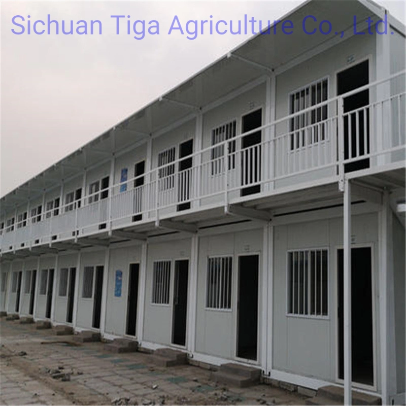 Two Floor Temporary Office Prefabricated Flat Pack Container Camp for Construction Site Mining Camp