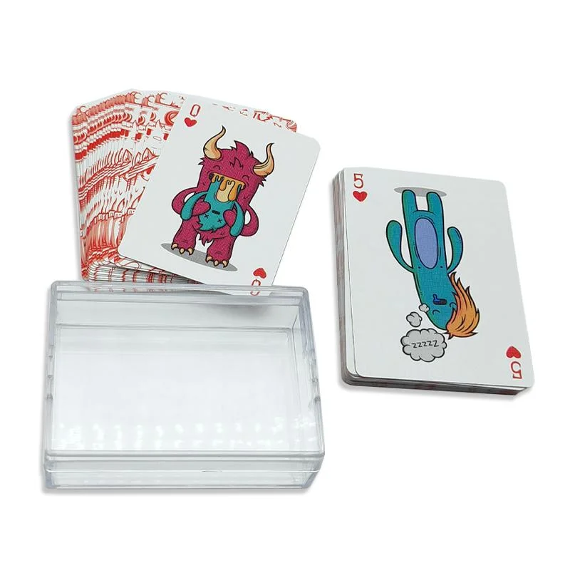 Carte de poker personnalisée en plastique noir verso étanche et résistant à la déchirure Carte de jeu de qualité supérieure