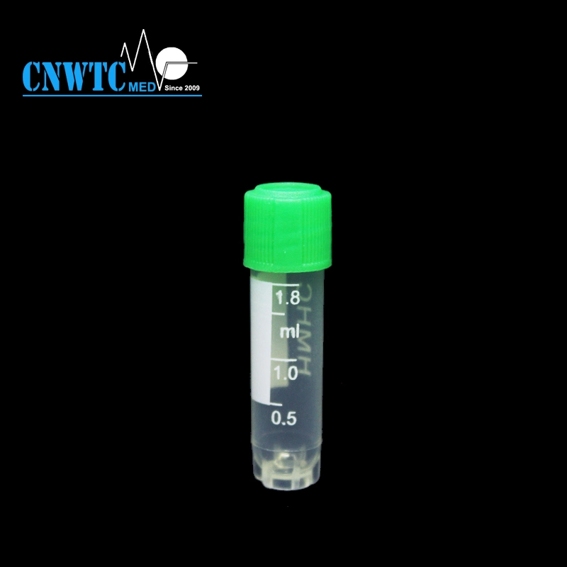 Lab Self Standing Clear Plastic 1.8 2ml Cryovial Tube