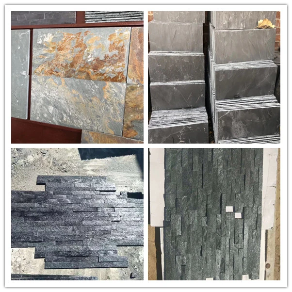 Natural Black/Green/Blue/Yellow/Rusty/White Slate for Roofing/Roof//Flooring/Floor/Wall Cladding/Paving Tile Culture Stone Slate