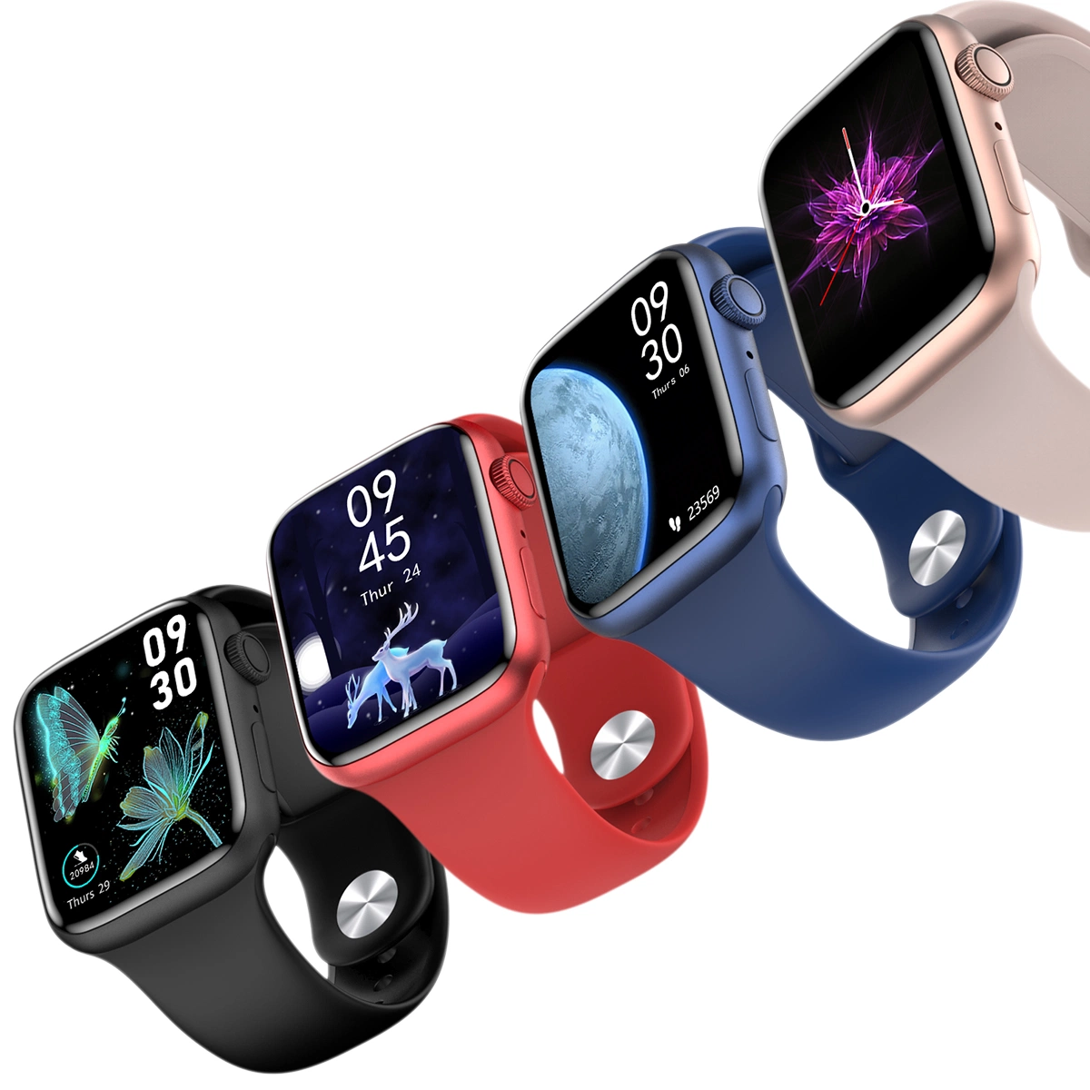 Llegada Pulsera de fitness funciones múltiples Ronda de mano inteligente de moda Smart Watch con sensor óptico