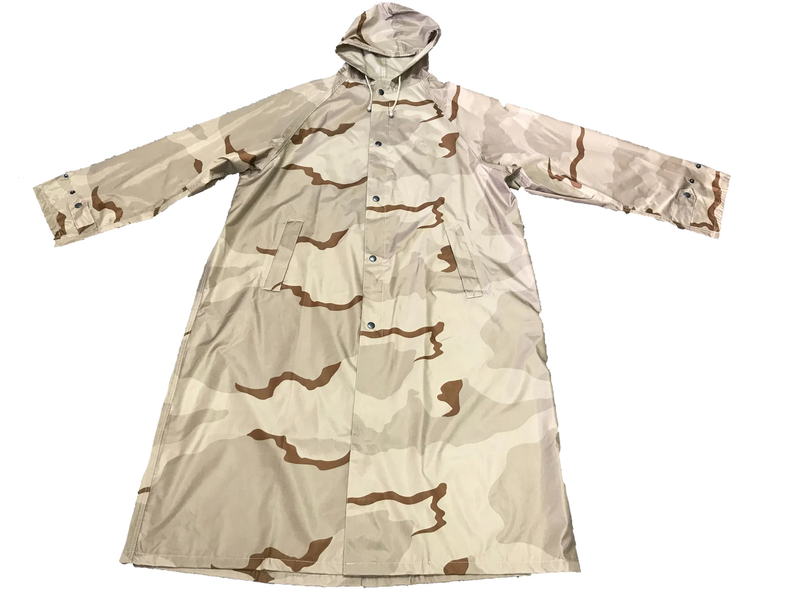 Impermeable de PVC con capucha y camuflaje personalizado, ropa de lluvia, ropa de trabajo, impermeable, impermeable, Impermeable de seguridad, ropa impermeable barata