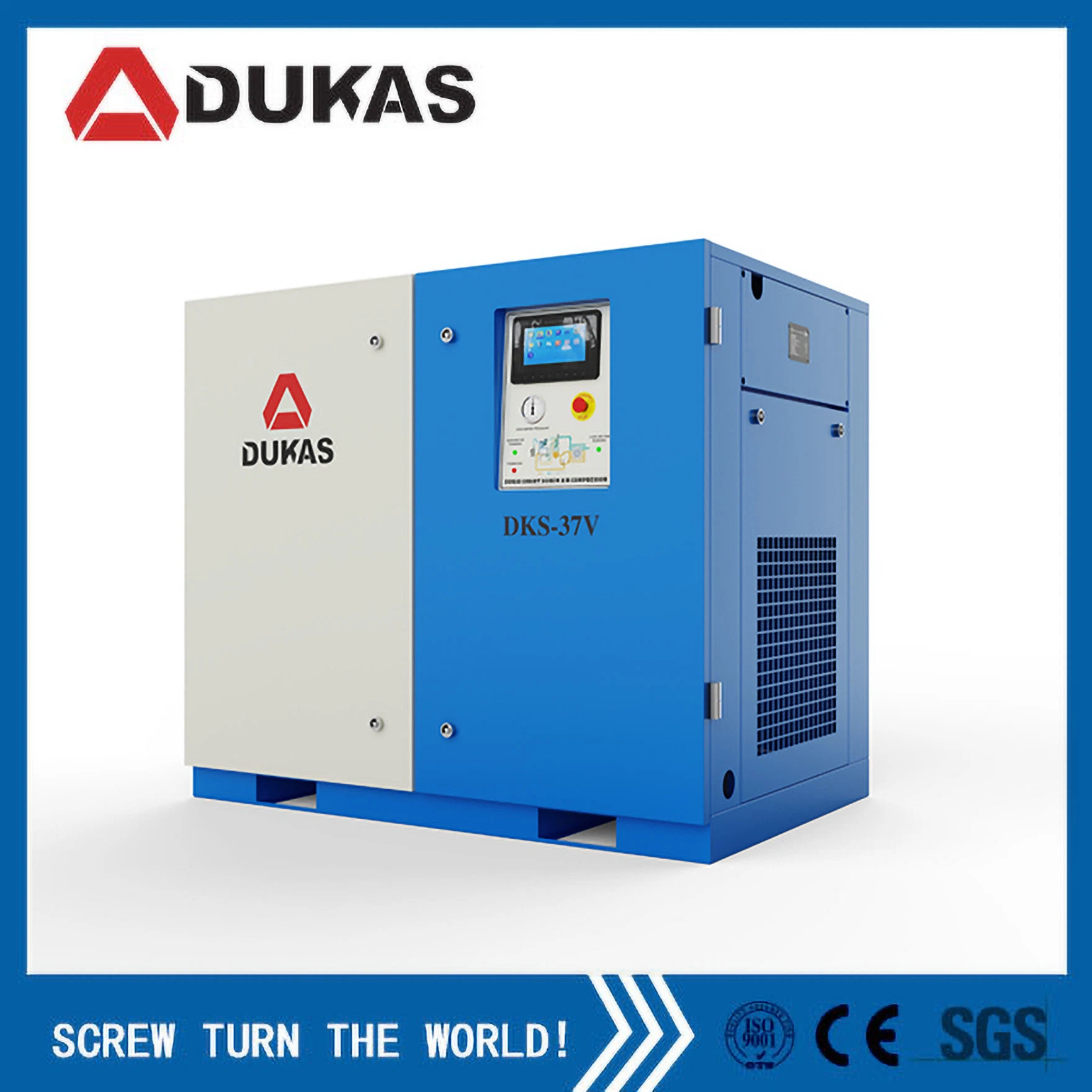 Discount Sale 37kw 50HP Low Noise Energy Saving Pm VSD Screw Air Compressor From China