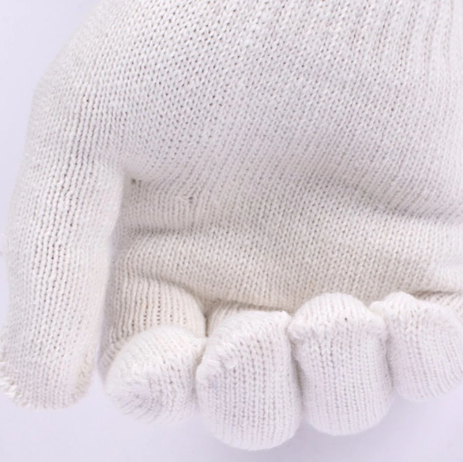 10 Gauges Bleach White Cotton Gloves Cotton Work Gloves Plain Gloves PPE Safety Equipment