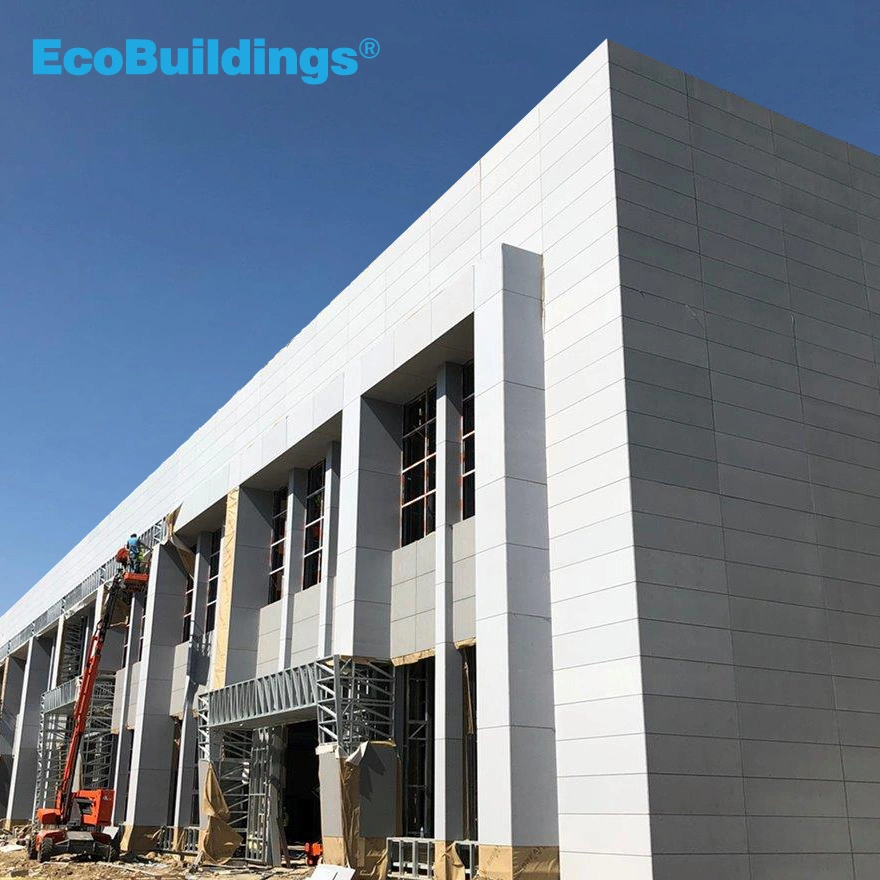 Decorative Facade Exterior Fiber Cement Wall Panel in Commercial Buildings