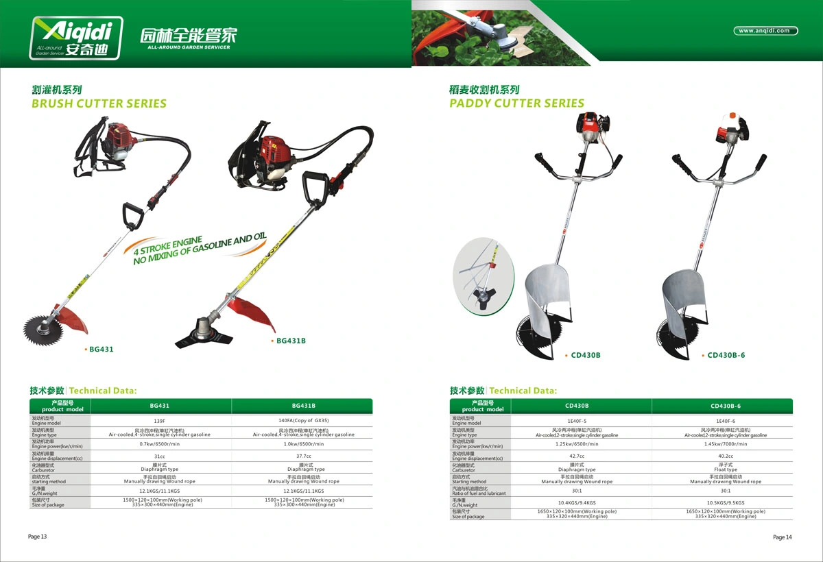 Aiqidi CE 900W Backpack Brush Cutter (BG330B)