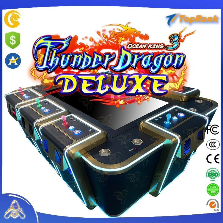 High Holding Interior Big Online Casino Gambling Tables Arcade Amusement 100 polegadas 10 jogador caçador de peixe Gaming Machine Thunder Dragon Deluxe