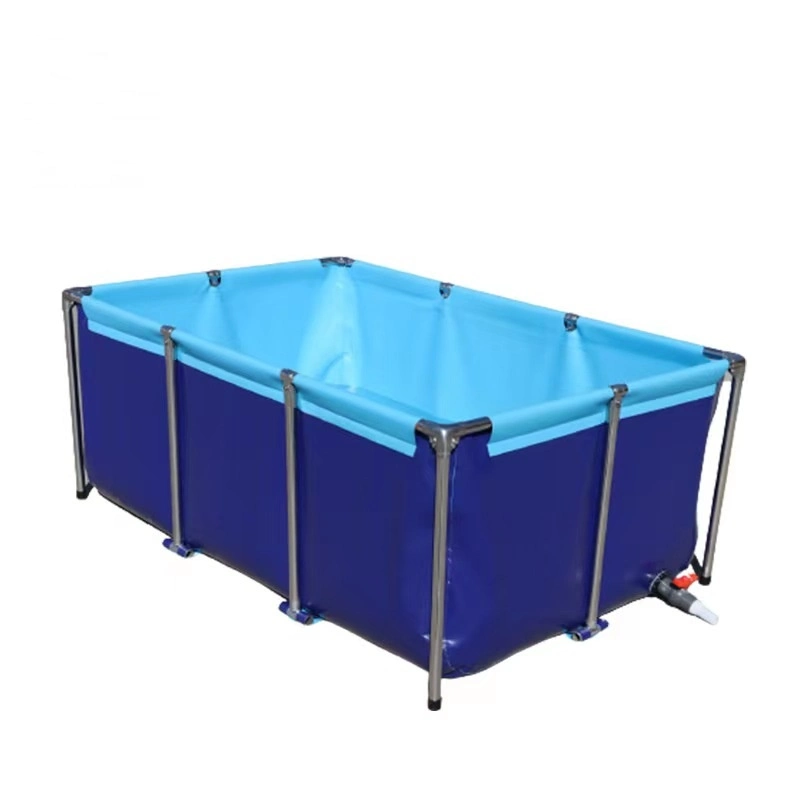 1000 Gallons Collapsible Plastic Tarpaulin Fish Tank with Galvanized Frame