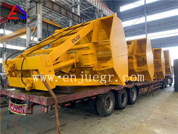 24t /35t/30t Enjue Marine Deck Crane Single Rope Hook on Clamshell Grab Bucket for Sale in China with Radio Remote Controlled