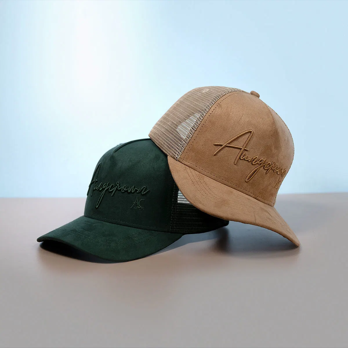 Wholesale/Supplier Trucker Hats, Embroidered Patch Trucker Caps, Custom Suede Mesh Cap