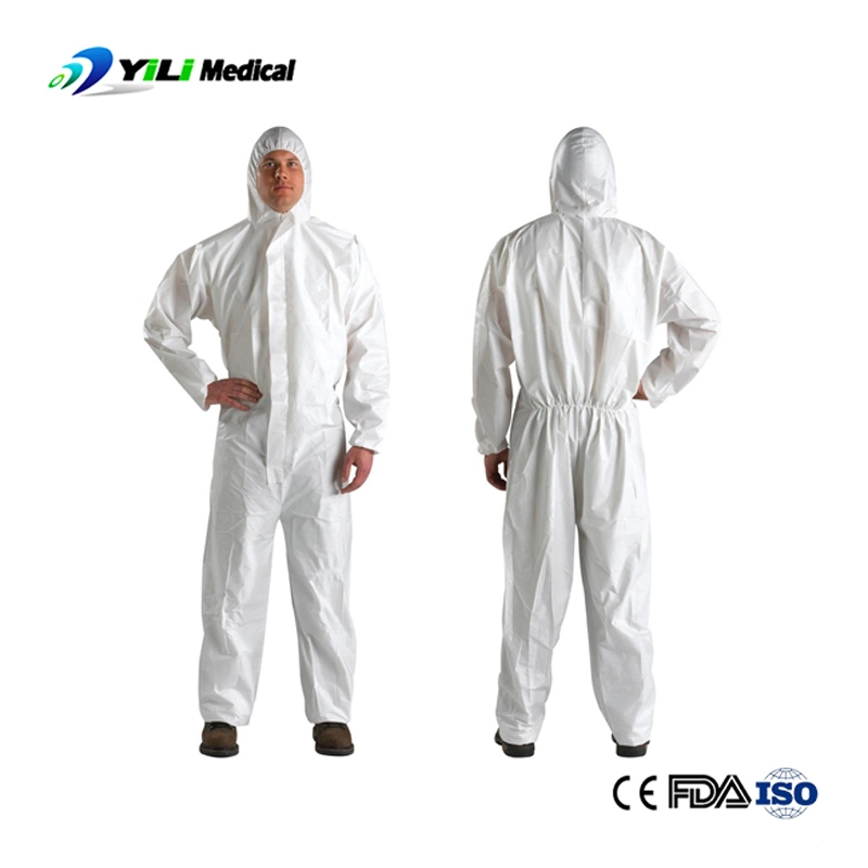 Disposable Medical Safety Protective Clothing for Hospital ICU Use White Waterproof