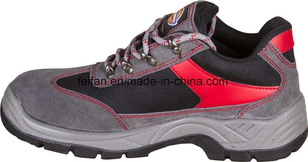 Casual Safety Shoe with Suede Leather and Mesh Cloth