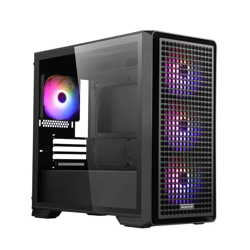 M-ATX/ATX 360 Liquid Cooler Tempered Glass Dual Function Panel Gaming Case