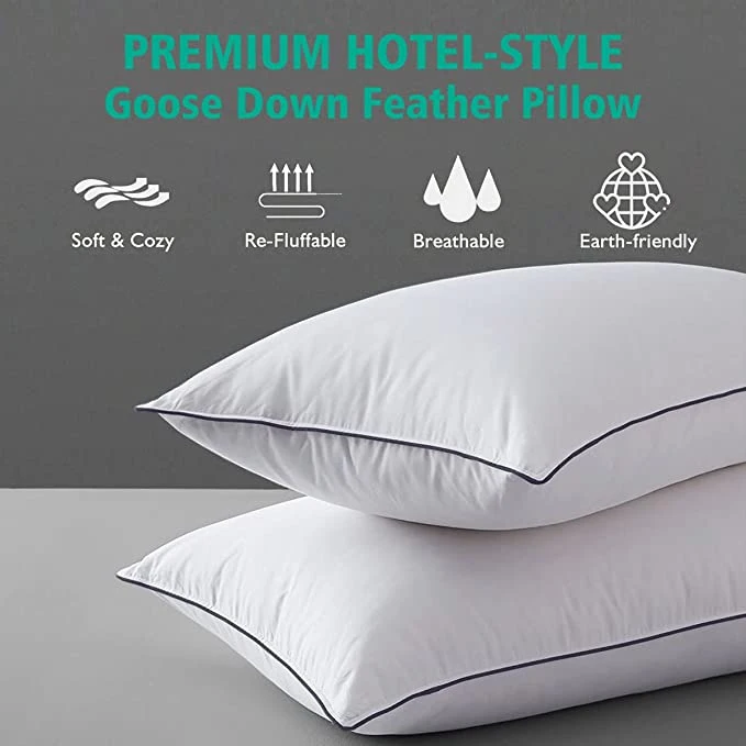 Hot Sale 100% Cotton Cover 5 Star Hotel Pillow for Hilton