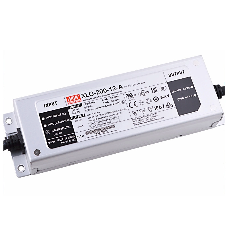 Brand-New Mean-Well-Xlg-200-12-a AC-DC-Single Output-LED Driver-Constant Power-Mode with Built-in Pfc Good-Price