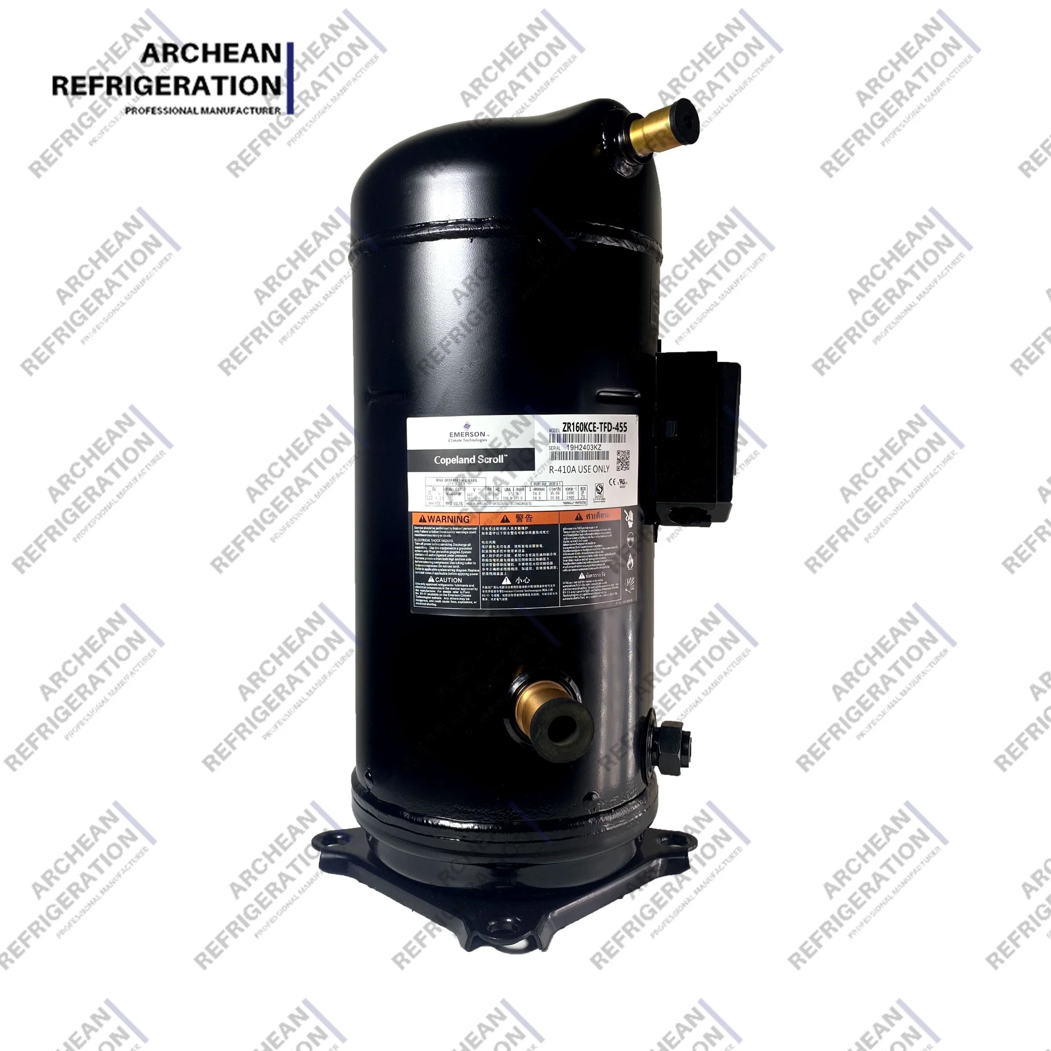 Peças de congelador para compressor de espiral Copeland hermético Zp154kce TFD-855 Cold Room Unidade de refrigeração preço do compressor de ar condicionado