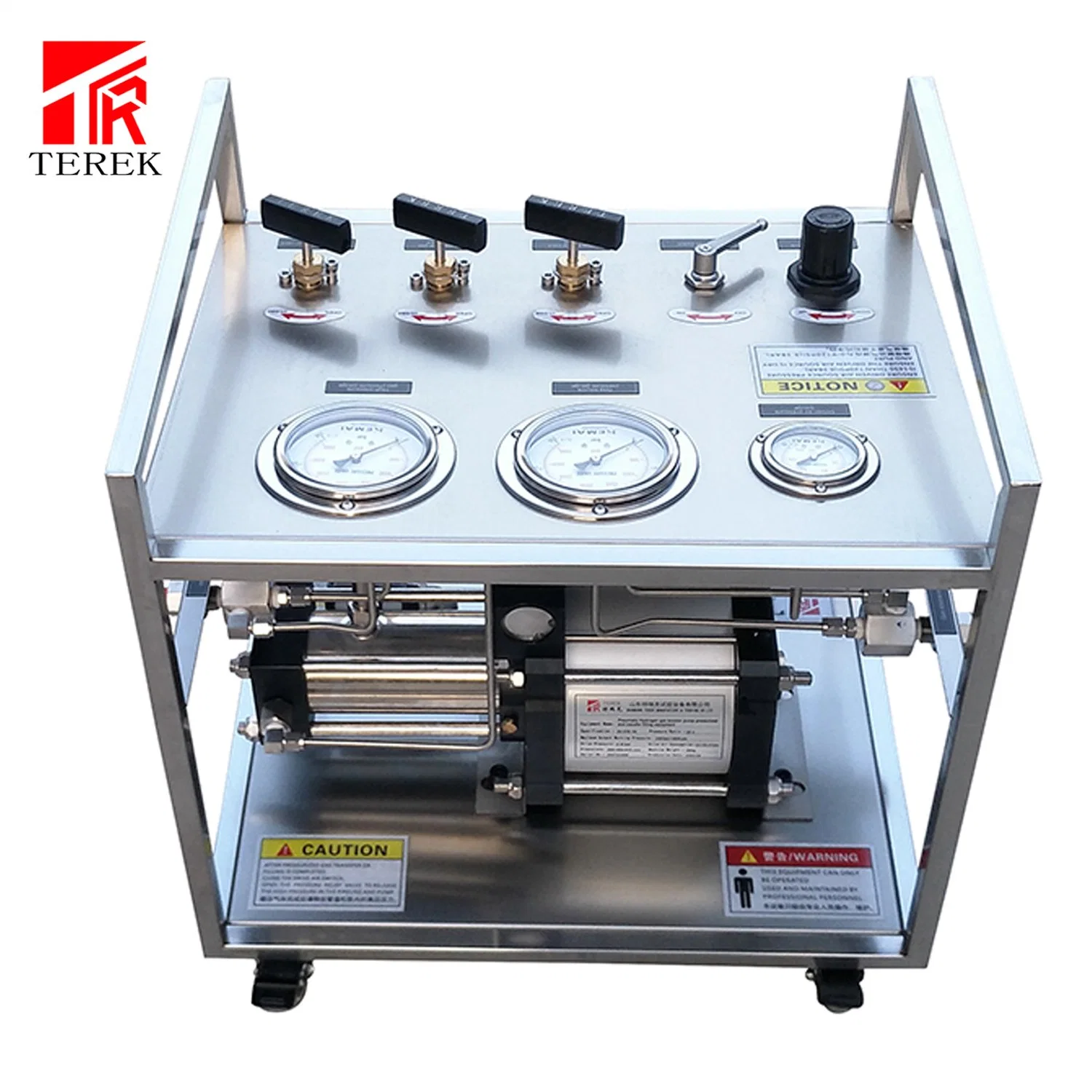 Terek for Gas Transfer and Recycling Pneumatic Piston Pump Pressurized Gas Tester Bench