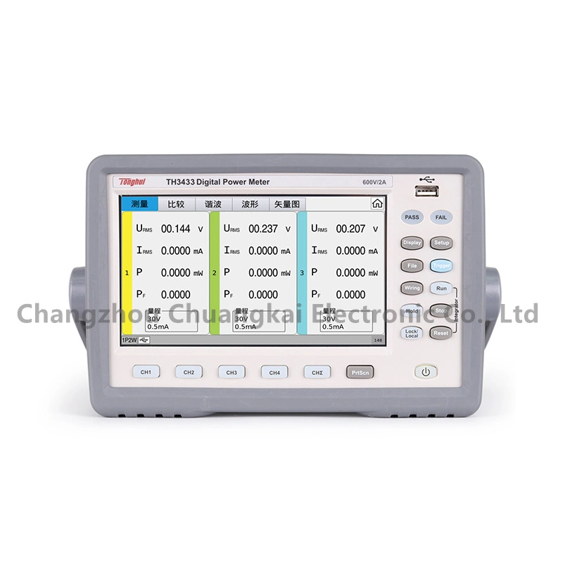 Tonghui Th3433 Multi-Channel Digital Power Meter Provide a Vector Display of The Input Signal