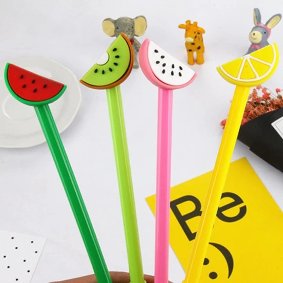 Cute Fresh Fruit Slice Shape Gel Pen Black Gel Ink Pen