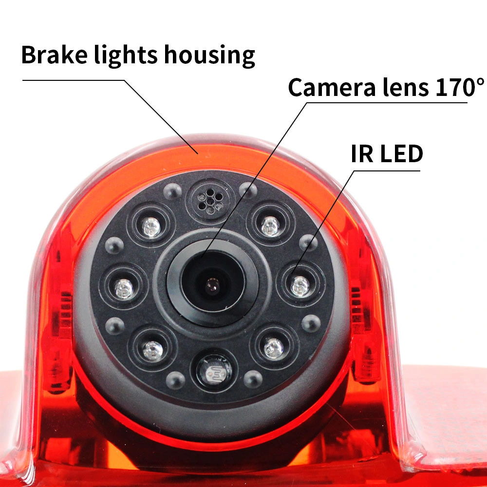 Parking Assist Backup Rear View 8LED Stop Lamp Car Brake Light Camera