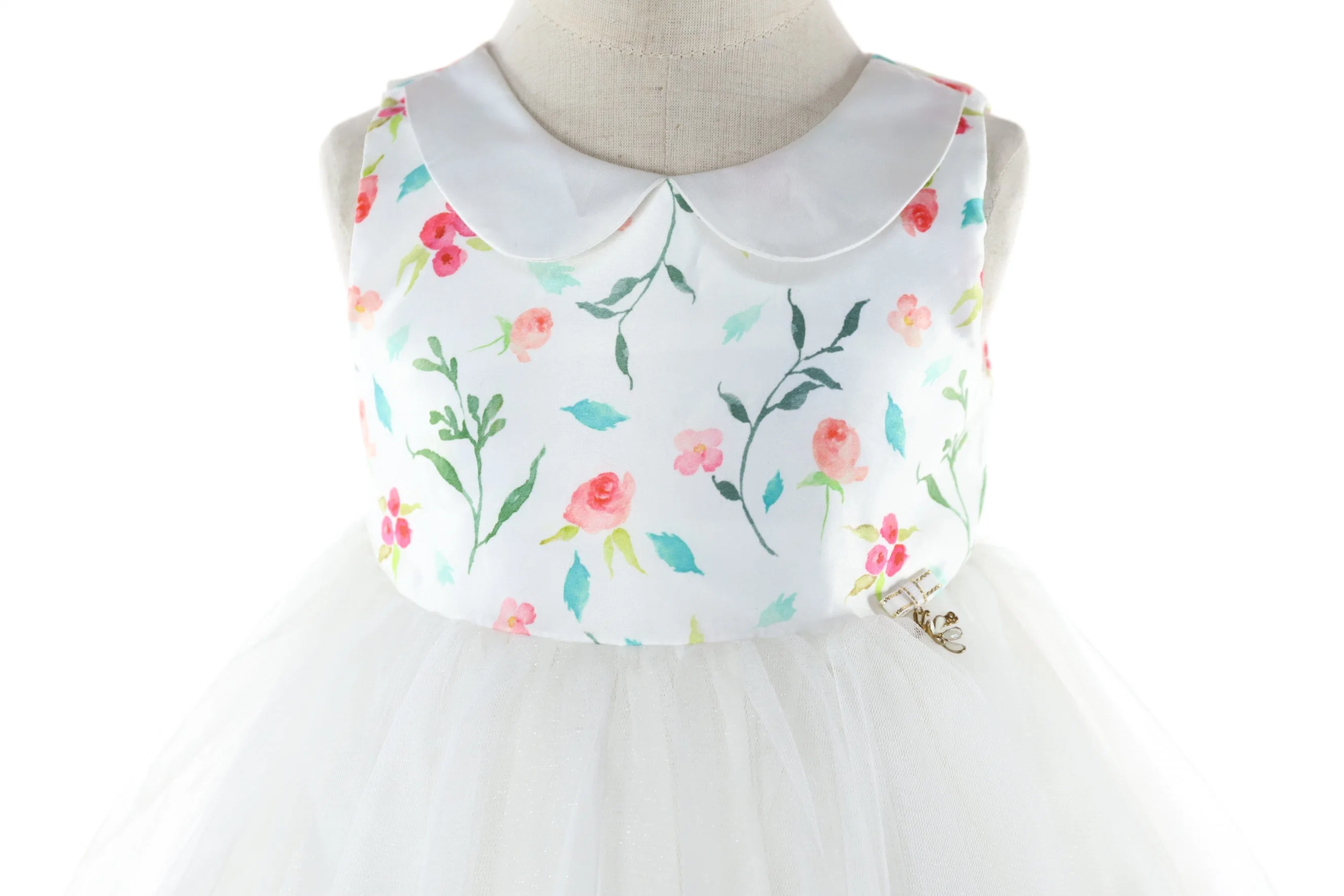 Children's Apparel Sleeveless 100% Polyester Soft Summer Dress for Children