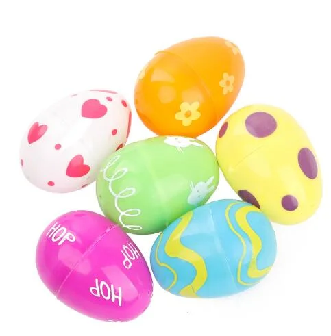 Hot Sale Plastic Printed Colorful Easter Festival Egg