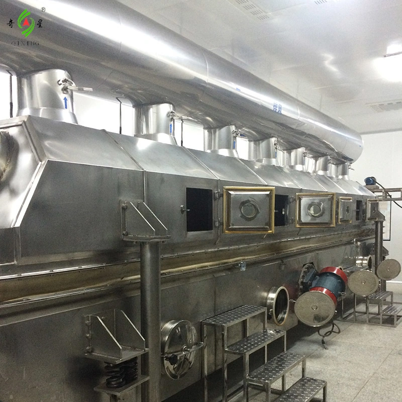 Auto Continuous Feeding and Discharging Vibrating Fluid Bed Dryer Equipment for Particle