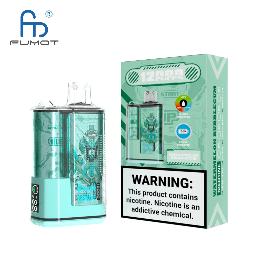 Fábrica al por mayor Fomot Crystal 12K Puffs con 20ml E-Liquid electrónico Cigarrillo Randm VAPE