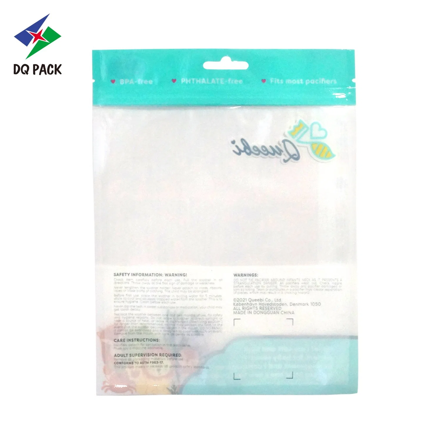 Pet Food Dry Snack Packing Plastic 3 Side Seal Zipper Sachet with See-Through Window