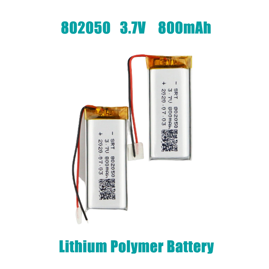 Fabricantes 802050-800mAh Batería de iones de litio de polímero 3.7V Juguetes electrónicos Productos digitales