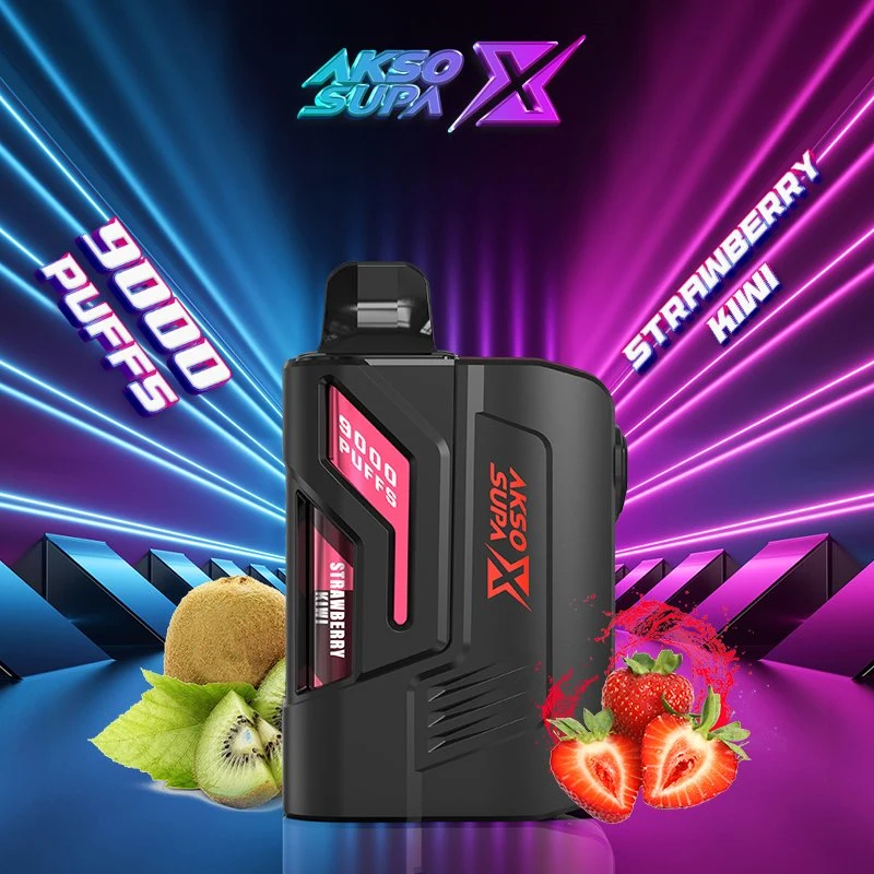 Vape réglable à débit d'air rechargeable Vape jetable 9000 bouffées Akso Supa X stylo Vape