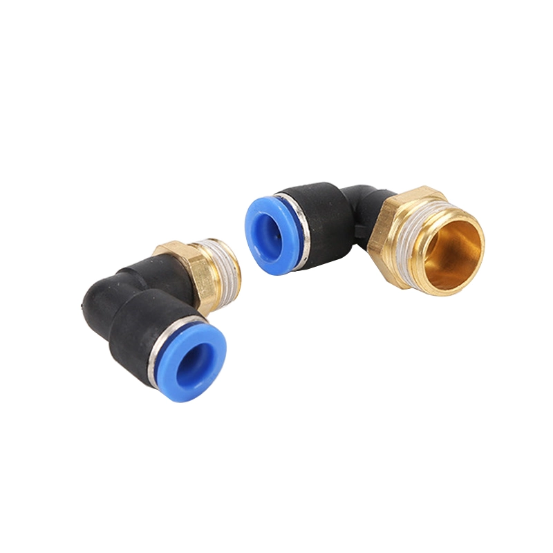 Pl Series L-Type Extension Two Way Air Push in Fitting Tracheal Solenoid Valve Plug