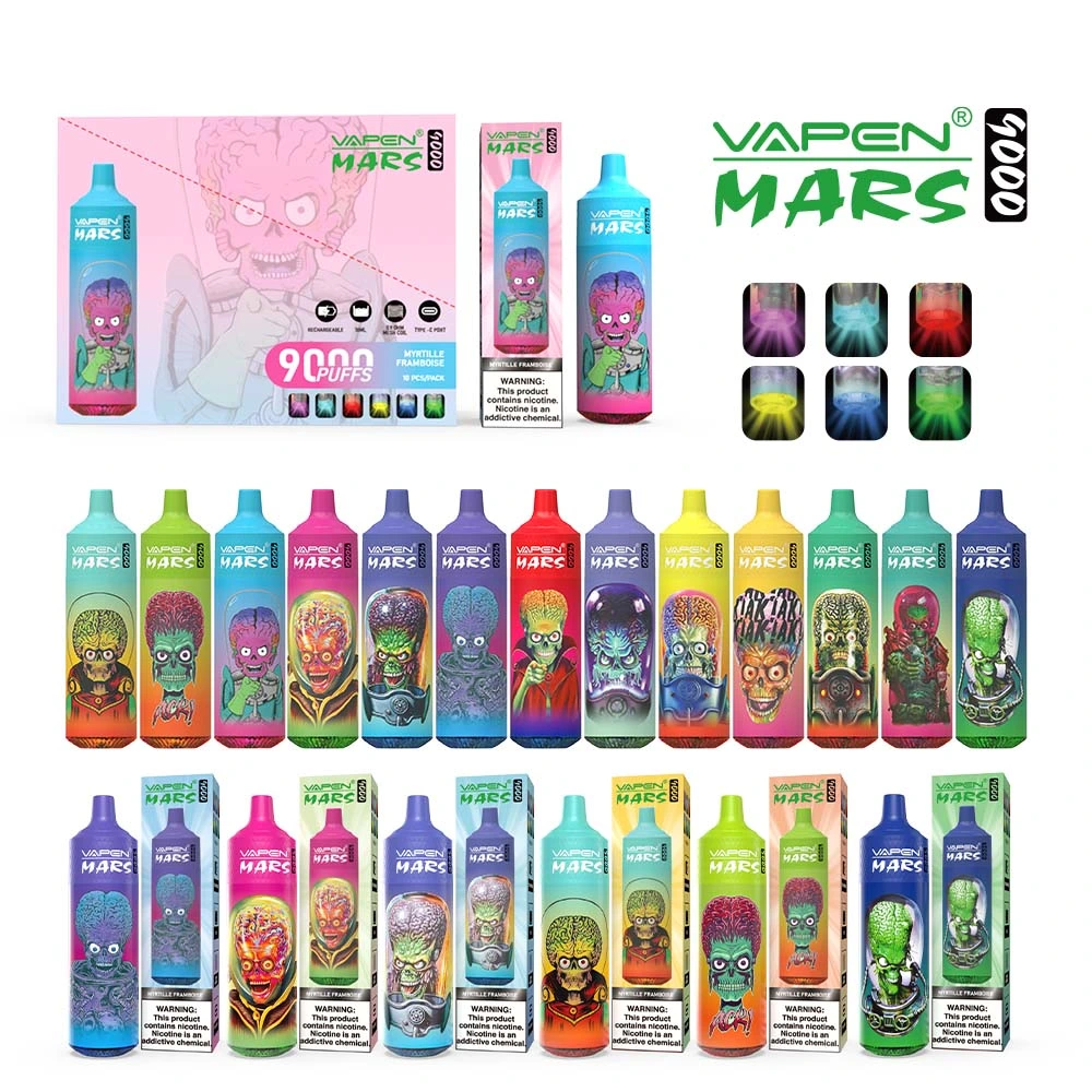 OEM Vapen /ODM Original Mars 9000 bouffées 9000 e cigarettes jetables 9K bouffées