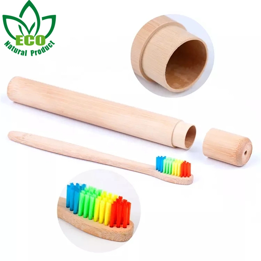 Promotional Convenient to Carry Bamboo Toothbrush Case Travel