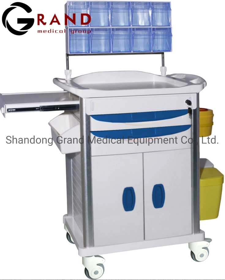 Hot Sale Medical Furniture Hospital Supply Cart Instrument Anesthesia Trolley