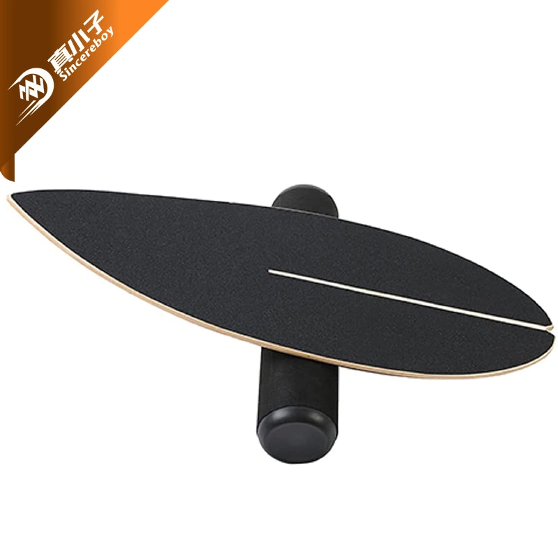 Hot Selling Custom Wooden Wobble Balance Board Stability Trainer Non Slip Surface Balance Board with Cork Roller