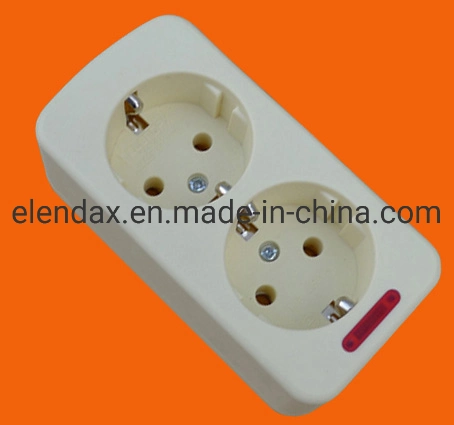 2-Way European Power Cable Socket Light Switch with Earth (E5002ES)