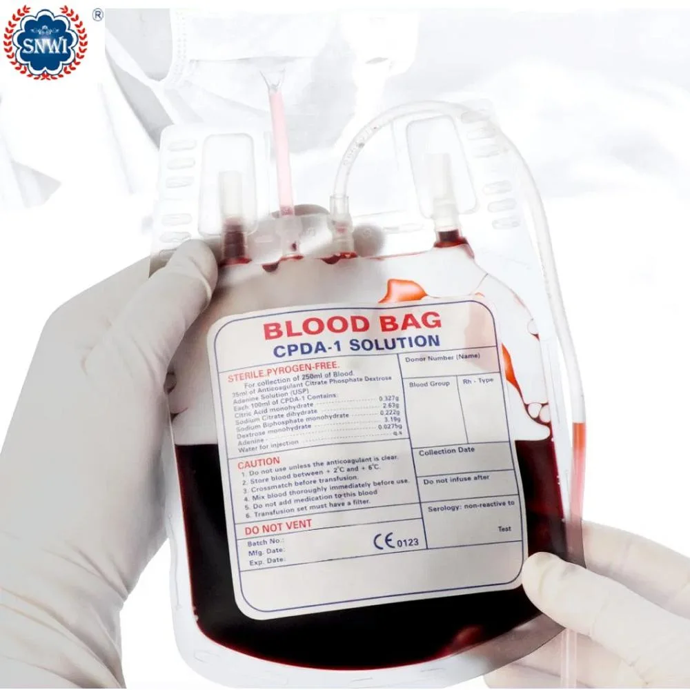 China Manufacturers High quality/High cost performance  Disposable Medical Supplies PVC Blood Collection Transfusion Bag