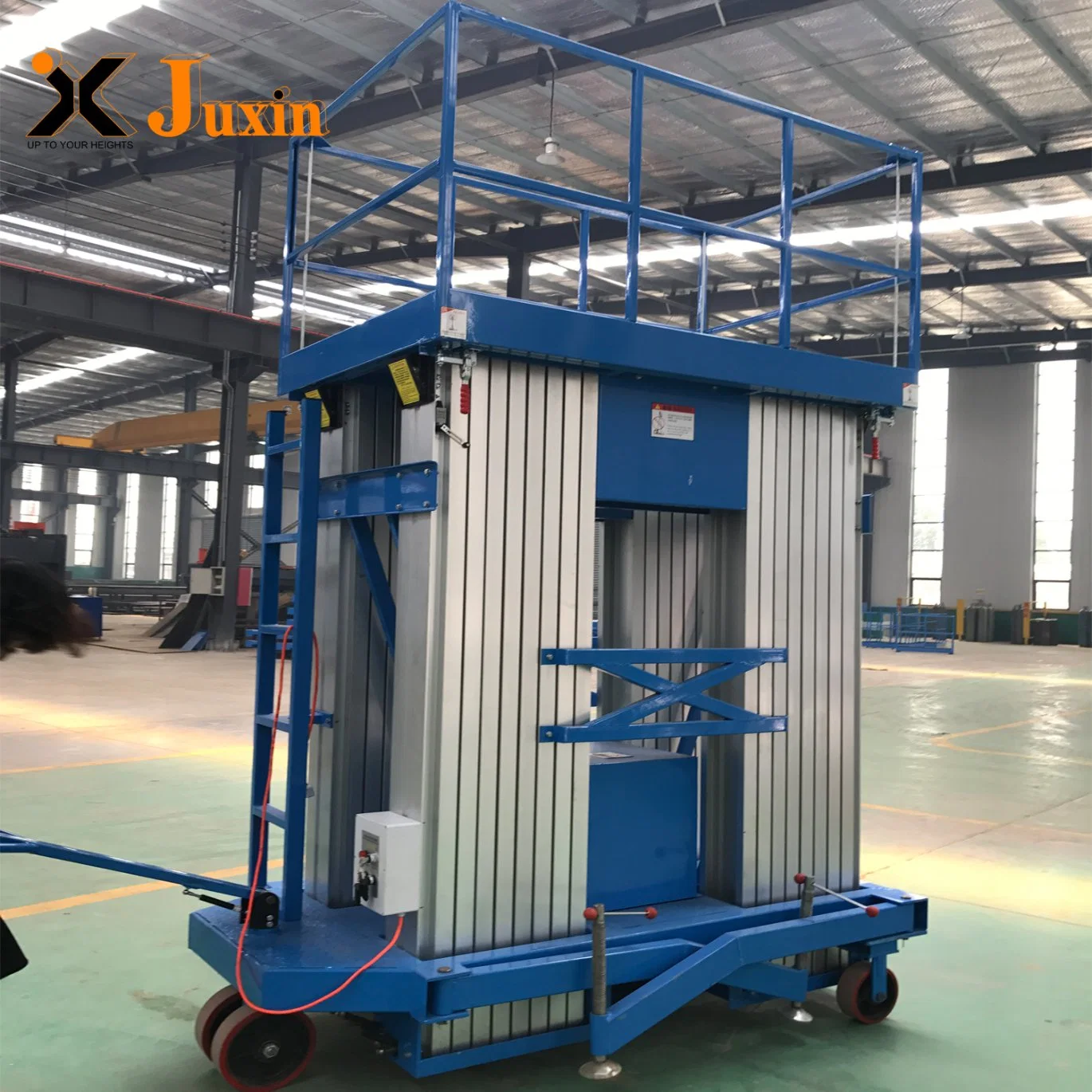 Steel Telescopic Mast Lift Elevated Work Platform